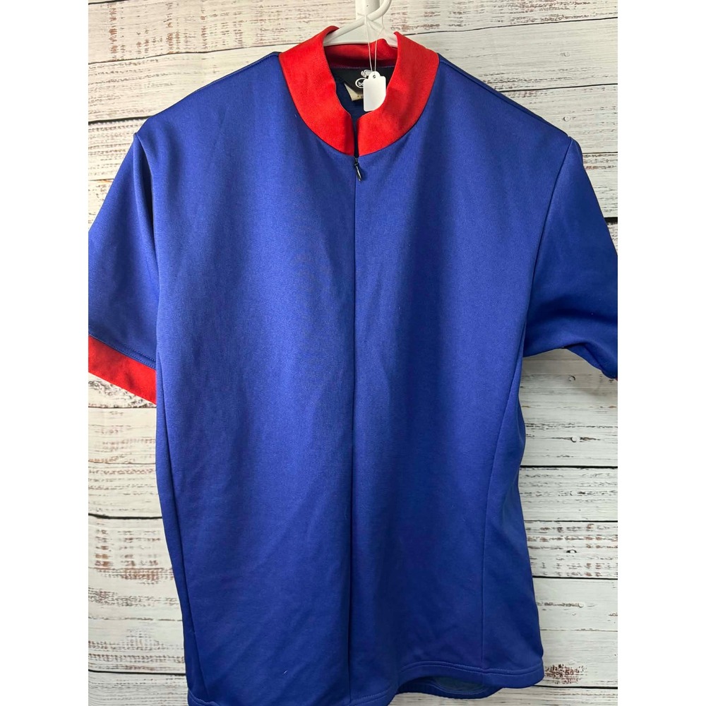 Bellwether Sportwool Pro Mens Cycling Jersey Blue Red Medium Style‎ 16341